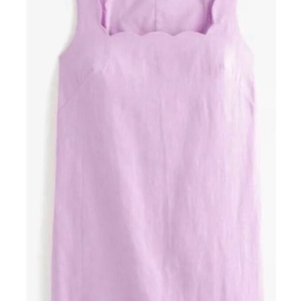 Abercrombie & Fitch Linen Collection Mini Dress Scalloped Hem Size XXSP